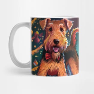 Cute Airedale Terrier Drawing Mug